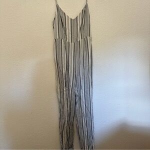 Striped Jumpsuit with Spaghetti Straps